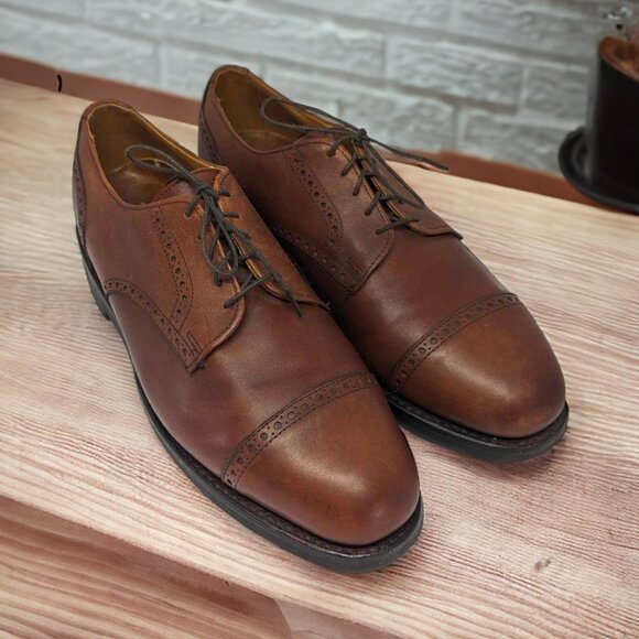 Allen Edmonds Men\'s Dress Cap Toe Oxfords 10.5 Brown Chili Leather Lace Up main image 11